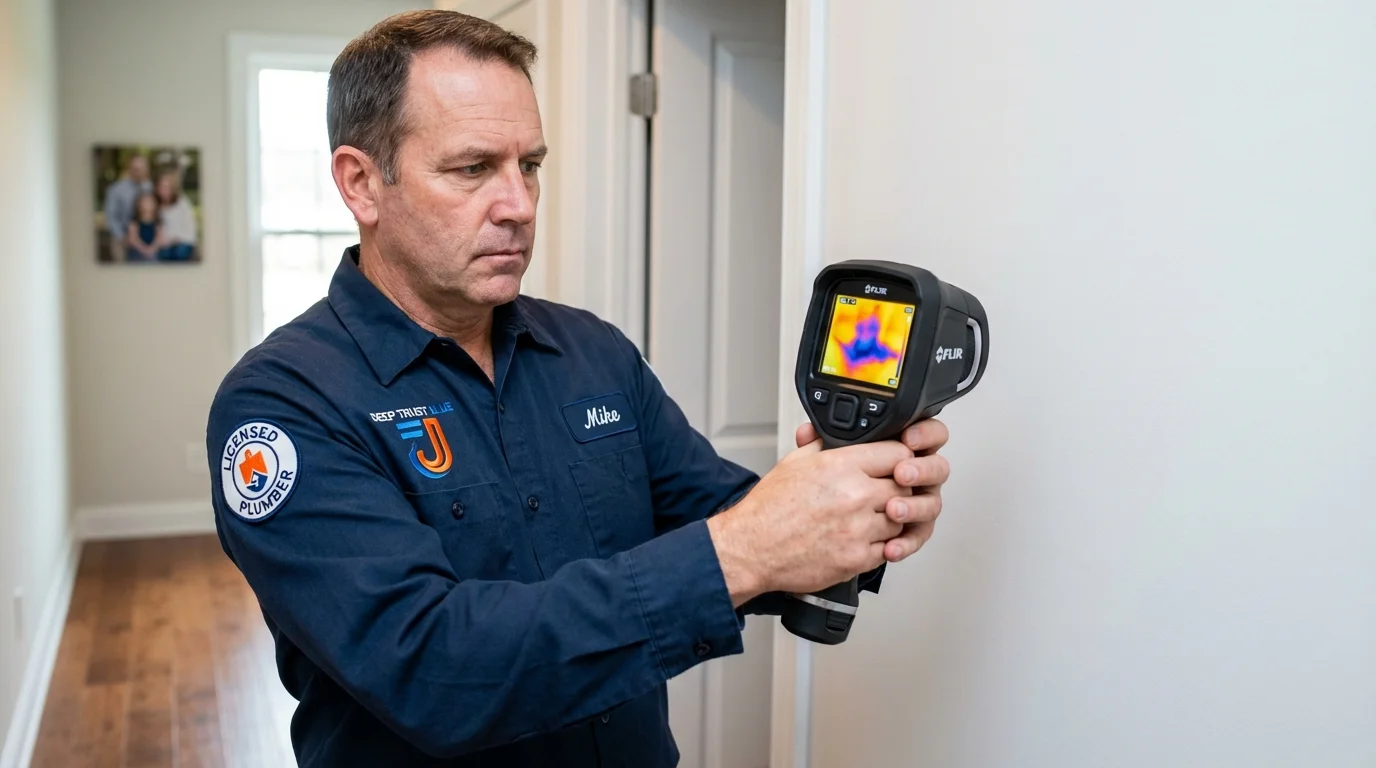 Thermal imaging leak detection by Johns Plumbing LLC in Archer